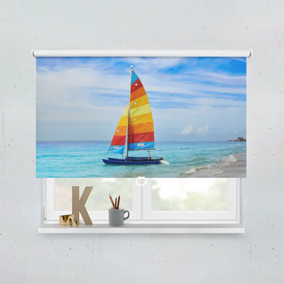 Spring Rollo Motiv Meer Segelboot