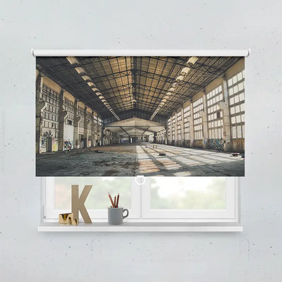 Springrollo Motiv Verlassene Industriehalle