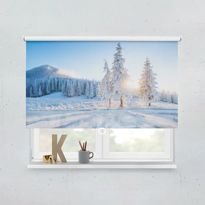 Spring Rollo Motiv Winterlandschaft Mit Eis