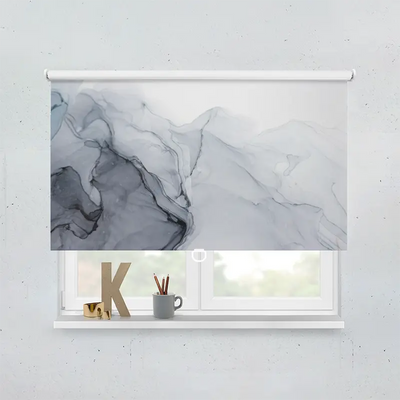 Spring Rollo  Motiv Oel Gemaelde Abstrakt Grau