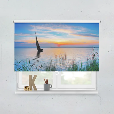 Spring Rollo Motiv Segelboot Im Sonnenuntergang