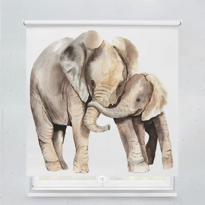 Spring Rollo Motiv Elefanten Gemalt