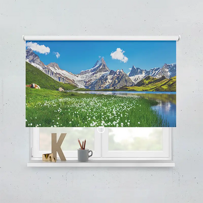 Springrollo Motiv Schweizer Alpen Bachalpsee