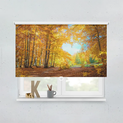 Spring Rollo Motiv Herbstwald Mit Herz