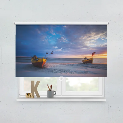 Spring Rollo Motiv Fischerboote Ostsee