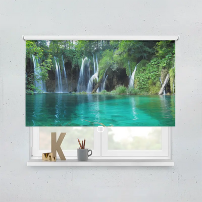 Spring Rollo Motiv Kroatien Wasserfall Wald