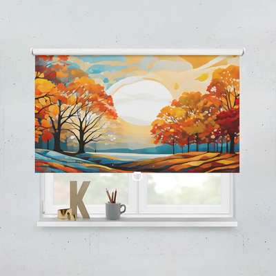 Spring Rollo Motiv Herbstbäume