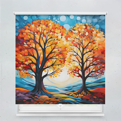 Sprin Rollo Motiv Bäume Im Herbst Gemälde