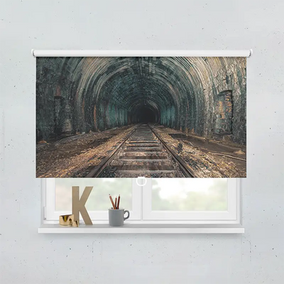 Springrollo Motiv Alter Eisenbahn Tunnel