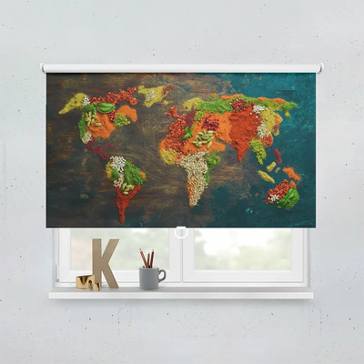 Spring Rollo Motiv Gewuerze Landkarte