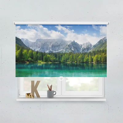 Spring Rollo Motiv Waldsee In Den Bergen