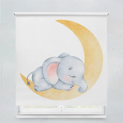 Spring Rollo Motiv Elefantenkind Mond