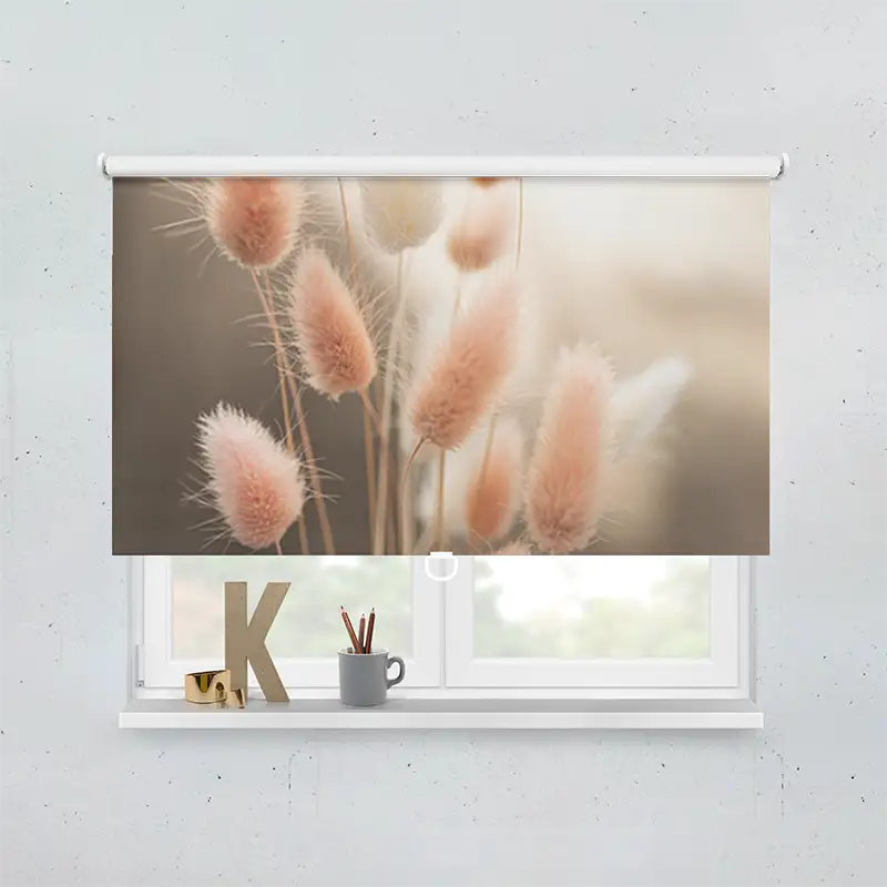 Springrollo Motiv Flauschiges Hasenschwanzgras