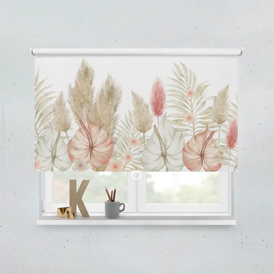 Spring Rollo Motiv Pampasgras Palmenblaetter