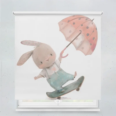 Spring Rollo Motiv Hasenjunge Skateboard