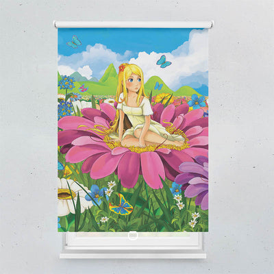 Spring Rollo Motiv Mädchen auf Einer Blume
