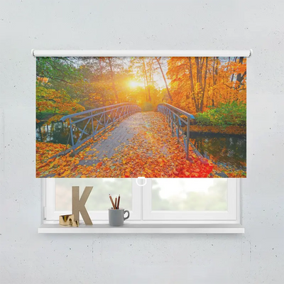 Spring Rollo Motiv Herbstseebrücke