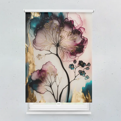 Spring Rollo Motiv Floral Abstrakt