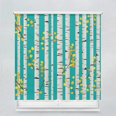 Sprin Rollo Motiv Birken Im Herbst