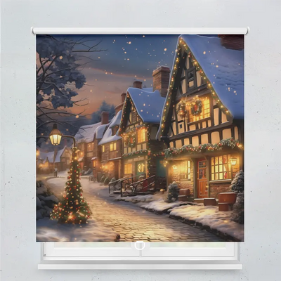 Spring Rollo Motiv Winter Im Dorf