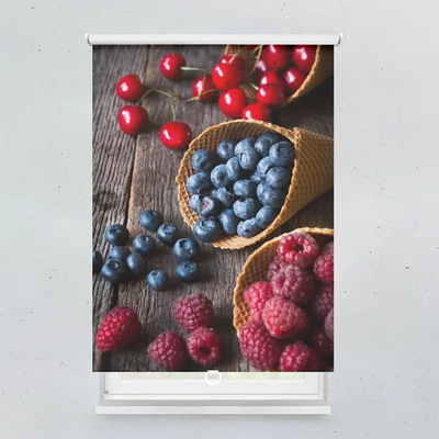 Spring Rollo Motiv Beeren Kirschen