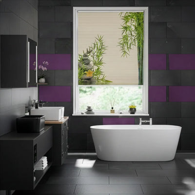 Plissee mit Wellness-Motiven – Bambus, Zen-Steine & Spa nach Maß