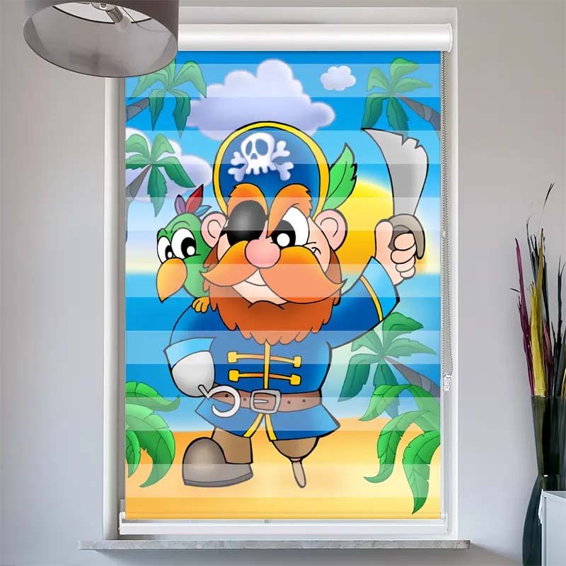 Doppelrollo mit Kassette  Pirat