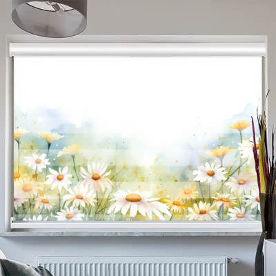 Doppelrollo Kassette Gänseblümchen Aquarell