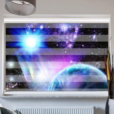 Doppelrollo mit Kassette Weltraum