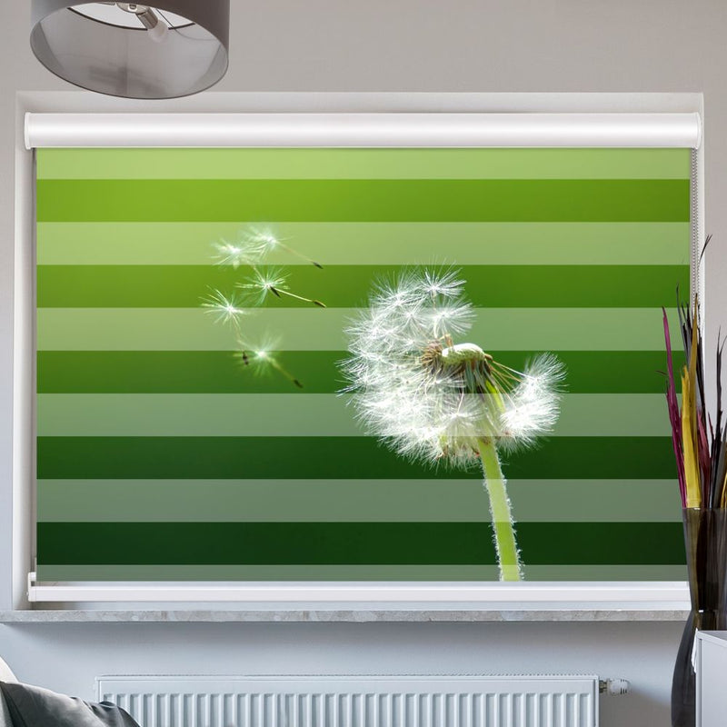 Doppellrollo mit Kassette Motiv 'Pusteblume'