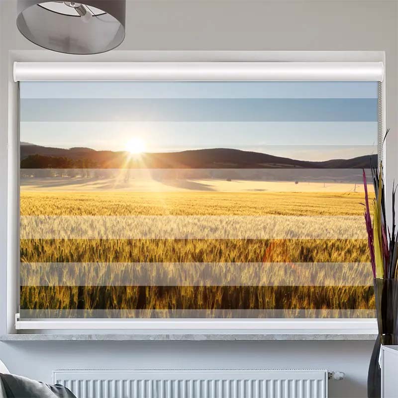 Doppelrollo mit Kassette  Kornfeld