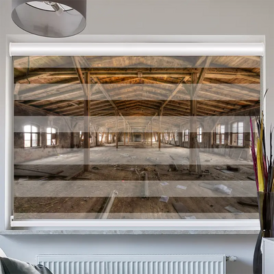 Doppelrollo Kassette Alte Fabrikhalle