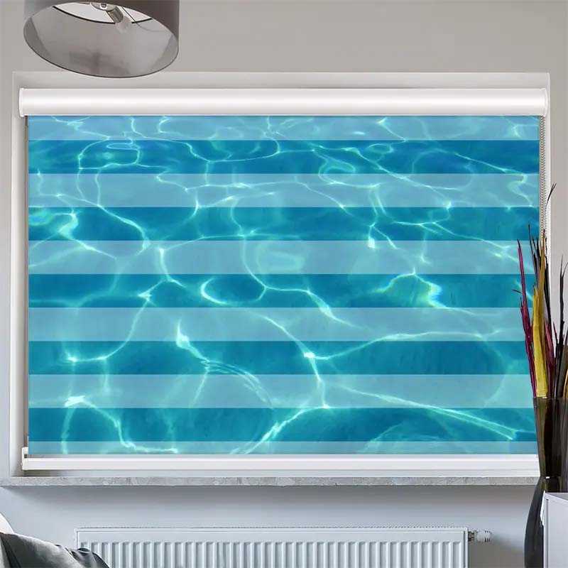 Doppelrollo mit Kassette  Wasser