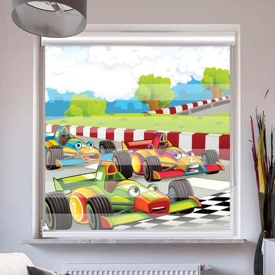 Doppelrollo mit Kassette  Autorennen
