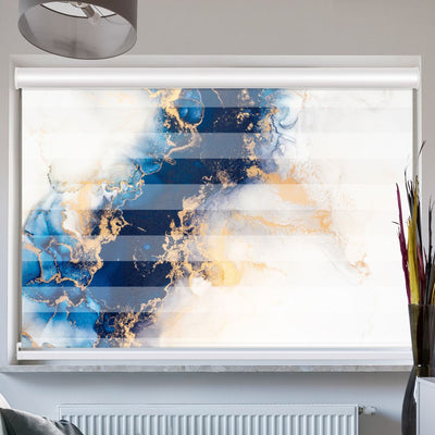 Doppelrollo mit Kassette Abstrakte Kunst Marmortinte