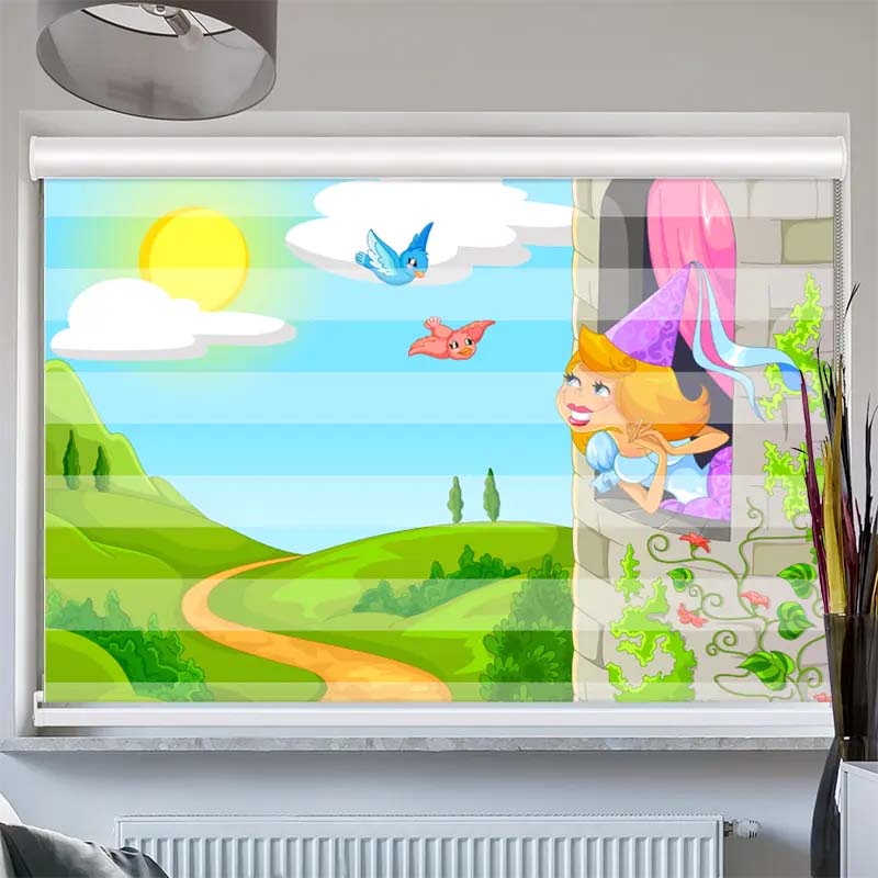 Doppelrollo mit Kassette  Prinzessin im Turm