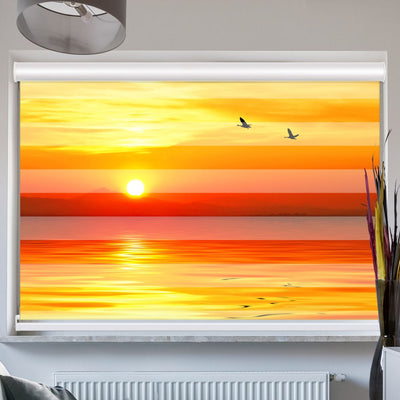 Doppelrollo mit Kassette Sonnenuntergang Meer