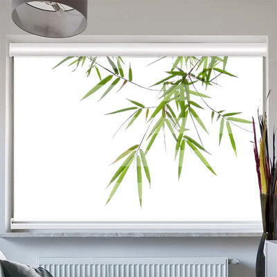 Doppelrollo mit Kassette  Bambus von Oben