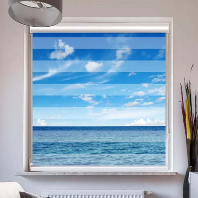 Doppelrollo mit Kassette  Ozean und Blauer Himmel