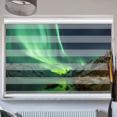 Doppellrollo mit Kassette Motiv 'Aurora Borealis Polarlichter'