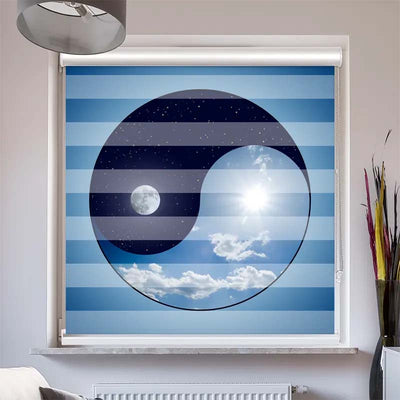 Doppelrollo mit Kassette  Yin und Yang