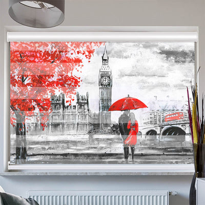 Doppelrollo mit Kassette London Big Ben Gemaelde