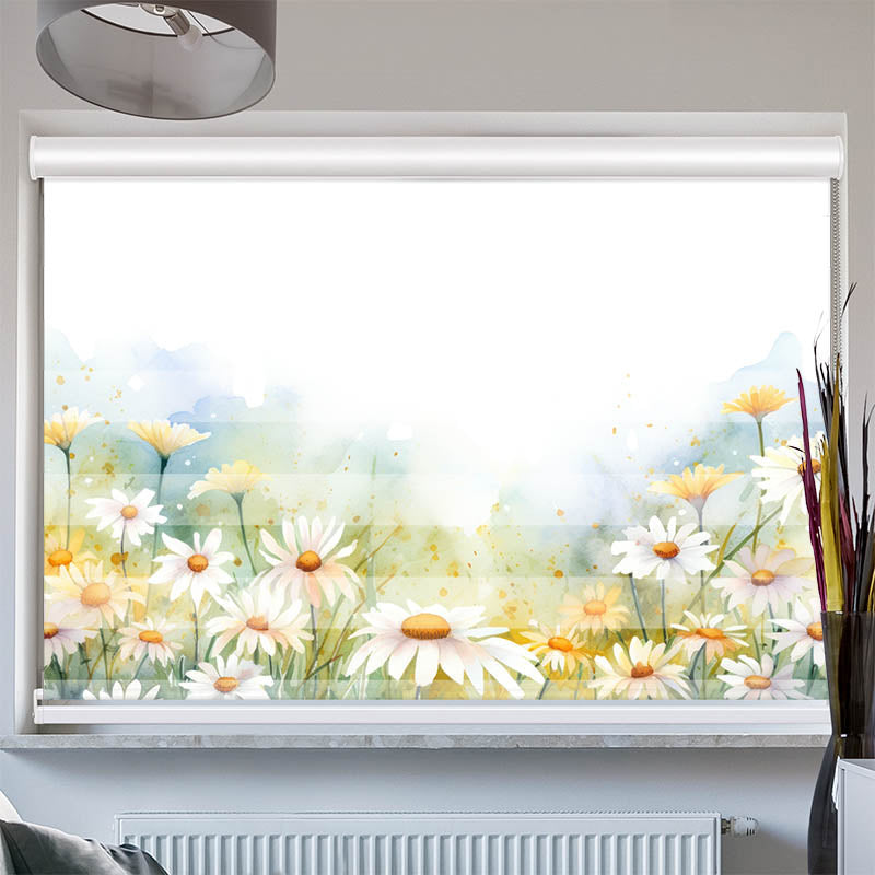 Doppelrollo mit Kassette Gaensebluemchen Aquarell