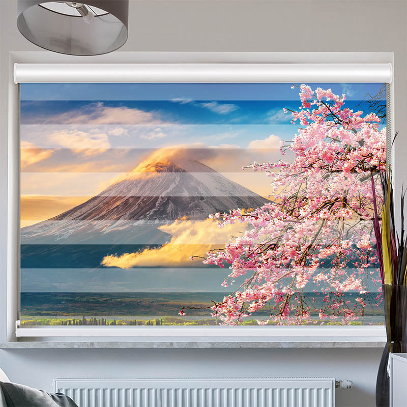 Doppelrollo mit Kassette Fuji Kirschblueten