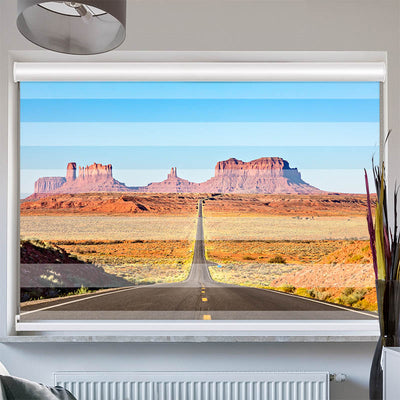 Doppelrollo mit Kassette Route 66 Monument Valley
