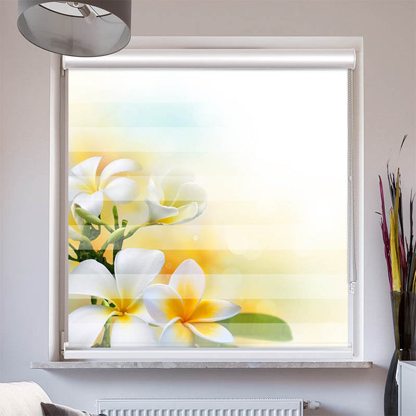 Doppelrollo mit Kassette  "Frangipani"