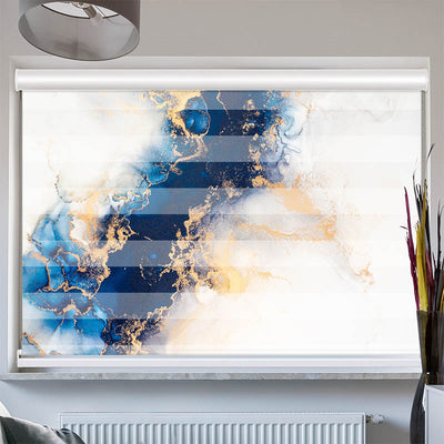 Doppelrollo mit Kassette Abstrakte Kunst Marmortinte