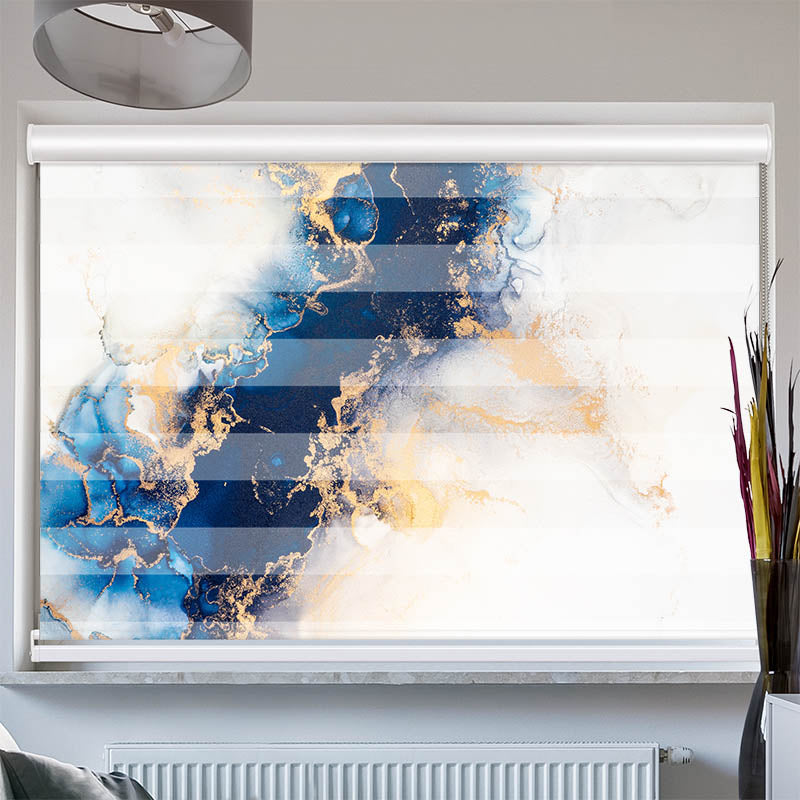 Doppelrollo mit Kassette Abstrakte Kunst Marmortinte