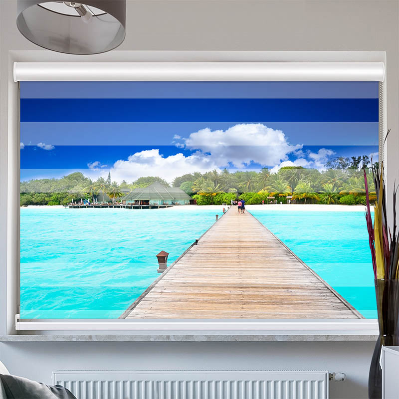 Doppelrollo mit Kassette Meer Steg