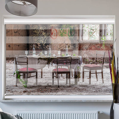 Doppelrollo mit Kassette Lost Place der Beelitzer Heilstaetten